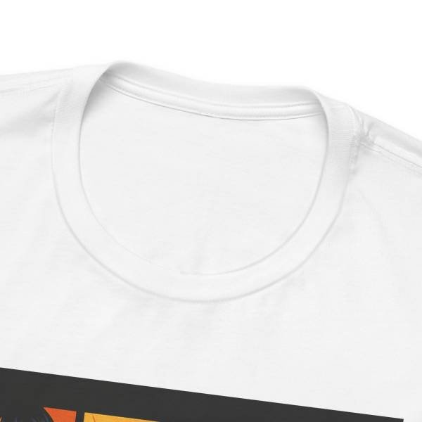 Manga-Style Collage Tee Front Collar Closeup