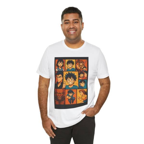 Manga-Style Collage Tee White Front
