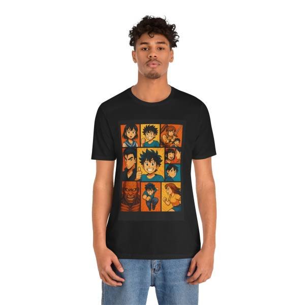 Manga-Style Collage Tee black Man