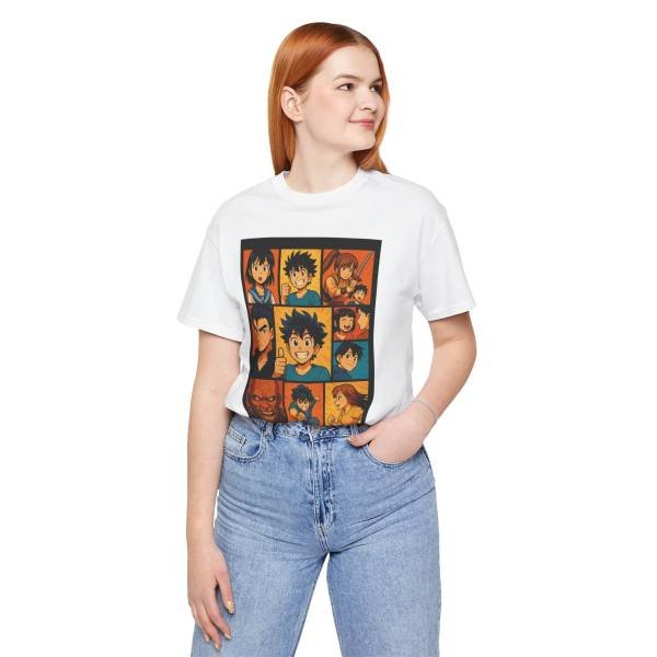 Manga-Style Collage Tee woman white front