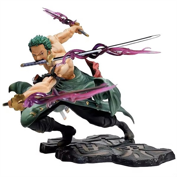 10CM One Piece Zoro Figure – Three-Sword Combat PVC Statue