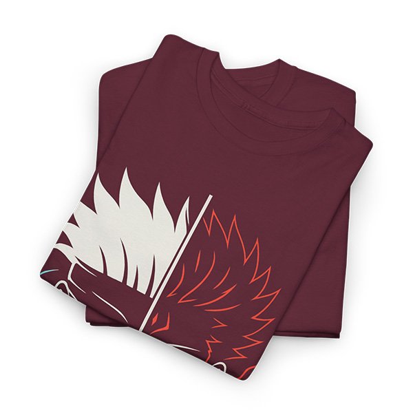 Maroon folded