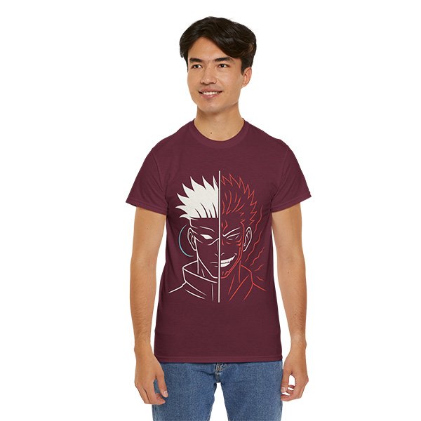 Men with Red Tee