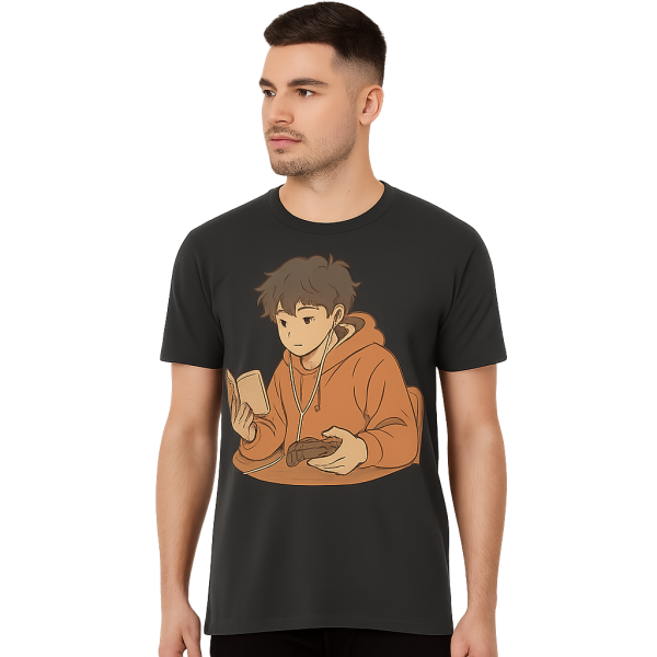 Calm Gamer Tee – Lo-Fi Anime Aesthetic Shirt for Book & Game Lovers - Image 10